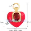 M18 L26 K07 Accesorios para joyería DIY colgante de cobre puro colgante pequeño luna triángulo corazón de melocotón redondo marca