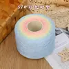 Fio de algodão mercerizado degradê em formato de bolo, fio de oito cabos tecelado à mão, multicolorido, não forma bolinhas, respirável para manta e xale