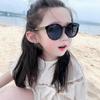 Nuevas y lindas gafas de sol para bebé, estilo vintage, artísticas, de metal, pequeñas, polarizadas en V, con protección solar para los ojos y antiultravioleta.
