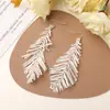 Estilo Minimalista Aretes Colgantes con Borlas, Cuentas y Plumas Gancho para Oreja Aretes de Nicho de Gama Alta Aretes Sencillos para el Día a Día para Mujeres