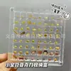 Caixa de Armazenamento Pequena de Feijão Dourado Acrílico Transparente Joias Ornamentos Decorativos Loja Dourada Vitrine Joias de Mão Organizando Conchas