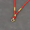 Cordão com Pingente de Mantra de Seis Caracteres Espesso, Corda de Colar Masculina Trançada à Mão Sem Nó, Corda para Pingente Marca Guanyin Wushi