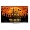 Fábrica de Origen Transfronteriza Fondo de Casa Embrujada de Calabaza de Halloween Pared de Fotos Fotografía de Fiesta Decoración de Escenario de Bar