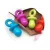 Venta al por mayor de fábrica cuentas acrílicas color sólido agujero para colgar chupete cuentas sueltas accesorios para joyería DIY material de cuentas hecho a mano