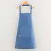 Delantal para Cocina Casera, Impermeable, Resistente al Aceite, Resistente a las Manchas, Resistente al Desgaste, Color Sólido, Sencillo, Correa de Cuello Ajustable, Personalizable