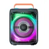 Altavoz Bluetooth Portátil Altavoces de 8 pulgadas Alta Potencia 40W Portátil Danza Cuadrada Tarjeta de Audio Luz de Color Transparente RGB