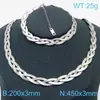 Pulseira de corrente de osso de cobra multicamadas trançada estilo europeu e americano, conjunto de colar de aço titânio de luxo leve para mulheres, atacado de joias de fábrica