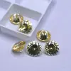 Amarillo Goose Nido de Pájaro Redondo Corte Zircón Piedra Suelta Redonda 8mm 10mm Piedra Preciosa Amarillo Claro Joyería DIY Cara de Anillo Piedra