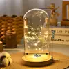 Adornos Pequeños de Madera Maciza Estilo Japonés para Escritorio, Decoración Creativa, Luz Nocturna DIY, Cubierta de Vidrio Transparente, Regalo de Vacaciones