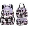 Mochila Escolar para Estudiante de Primaria con Estampado Completo de Kuromi Transfronteriza, Dibujos Animados, Gran Capacidad, Mochila Infantil, Lonchera Portátil