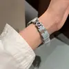 Correa de Cuero de Mezclilla Irregular Recubierta de Resina Adecuada para Apple iWatch 11ª Generación 10/987Ultrase