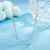 Novedad Cadena de Clavícula Ajustable para Mujer, Collar de Cadena de Diamantes Galaxia Destellante para Transmisores, Collar de Cadena de Lujo Ligero Todo Partido Elegante para Mujer