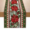 Nuevos Productos Navideños Transfronterizos, Camino de Mesa Navideño, Decoración Festiva, Camino de Mesa de Lino, Decoración de Mesa de Comedor para el Hogar, Camino de Mesa Navideño