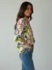 Camisa Floral Hawaiana Verano Camisa para Mujer Holgada Casual Estilo Tailandés Camisa para Vacaciones en la Playa