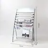Clip para periódico estante para libros y periódicos pequeño revista promocional estante de piso almacenamiento estante simple oficina estante para periódicos