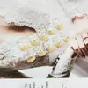 Patches de Manicure Modernos Elegantes e Dourado-Transparentes, Enfeites com Borda Dourada, Unhas Wearable Exquisitas, Manicure de Atmosfera Nobre Vendida Quente Transfronteiriça