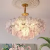 Lámpara de Araña Francesa Lámpara de Sala de Estar Creativa Lámpara de Bola de Trébol de Cinco Hojas Cálida y Elegante Simple Moderna Modelo de Pétalo Lámpara Nueva para Habitación