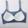 Conjunto de Roupa Íntima Feminina Seamless de Peça Única Transfronteiriça, Alças Ajustáveis Confortáveis, Sem Aro de Metal, Roupa Íntima de Seda Gelada Seamless com Costas Bonitas