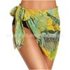 Vestido Corto de Gasa para Playa para Mujer Moda Europea y Americana Transparente Envolvente para Bikini Chifón Cubre Traje de Baño Ropa de Playa Casual