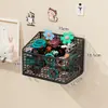 Caja de almacenamiento de accesorios para el cabello para niños, montada en la pared, para pinzas para el cabello de niñas, diademas, gomas para el cabello, accesorios para el cabello de baño, joyas para vestir de bebé, soporte para gomas elásticas