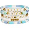 Pulsera Transfronteriza de Cerámica Suave para Mujer Pulsera de Letras Bohemia de Gama Alta Versátil Traje Pulsera de Cerámica Suave Taylor