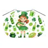 St Hecho a Medida de Fábrica. Capas Verdes de San Patricio para Niños, Niñas y Niños, Capas Impresas con Trébol de Cuatro Hojas con Cordones, Capas Grandes