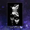 Tatuaje Adhesivo Color Blanco Impermeable Duradero Mariposa Luna Planeta Koi Araña Flor Clavícula Brazo Sticker para Hombres y Mujeres