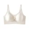 Ropa interior de banda dorada con ácido hialurónico, amigable con la piel, doble realce, soporte lateral, sin costuras 3D, push-up para busto pequeño, brasier con sensación de no llevar nada