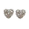 Pendientes de lujo con forma de corazón de circonita hueca, ligeros y de alta gama, con diseño de nicho y diamantes de imitación.