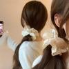 Goma para el pelo con borde de encaje y estilo femenino, Goma de pelo de alta elasticidad, Lindo accesorio para el pelo estilo coreano para moño o cola de caballo