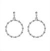 Pendientes largos y redondos con temperamento de viento informal, tipo geométrico, con borlas, de circonita para mujer, estilo europeo y americano, envío directo.