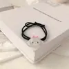 Cuerda Transparente de Goma Elástica para el Cabello Dibujos Animados Parchia Perro ins Corazón Girly Pareja Adorno para la Cabeza Lindo Anillo para el Cabello Banda de Goma Pequeña