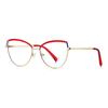 Gafas doradas anti luz azul 3119 cejas marco óptico pintado a mano chicas europeas y americanas de moda todo partido espejo para computadora venta caliente transfronteriza