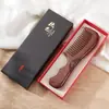 Peine de Madera Tallada de Sándalo Rojo Natural con Mango Largo, Peine de Dientes Anchos, Caja de Regalo, Reunión Anual, Regalo del 38º Festival, Peine Masajeador para Mujeres