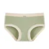 Pantalones Cortos de Verano para Mujer, Algodón Delgado, Transpirables, Antibacterianos, Sin Costuras en la Entrepierna, Tiro Medio, Cuadros Simples, Triángulo, En Stock