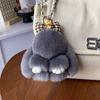 Pele de Coelho Rex Coelhinho Chaveiro de Carro Pingente Laço Ins Orelhas de Coelho Fofas Pingente de Mochila Presente