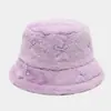 Sombrero de Cubo de Felpa Resistente con Lazo Fresco y Femenino Estilo Japonés para Mujer, Sombrero de Pescador Cálido de Moda Callejera para Otoño e Invierno