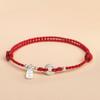 Pulsera de cuerda roja de la suerte con hebilla de seguridad de plata S925 tejida a mano, nueva pulsera china de nicho, regalo para novia