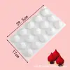 Molde para Pastel de Mousse de Frambuesa Grande de 6 Cavidades Molde de Silicona 3D de Frambuesa y Chocolate Molde para Velas de Frutas