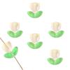 Pétalos de tulipán de vidrio con degradado colorido, hojas de flores, material de cuentas para bricolaje, pulseras, pendientes, accesorios de joyería