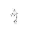 Piercings de Sobrancelha de Aço Inoxidável Moda Transfronteiriça, Piercings de Hélice, Piercings de Sobrancelha Cravejados com Zircônia, Joias de Piercing Finamente Esculpidas, Novos Estilos Feitos Sob Medida