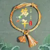 Pulseira de Alta Qualidade Estilo Zongzi 2026 Nova para o Festival do Barco-Dragão, Pulseira de Fio Colorido Estilo Xizang com Pingente de Paz, Corda de Mão Estilo Étnico
