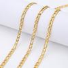 Cadena nk de acero inoxidable de 4,5 mm, accesorios de collar de moda transfronterizos, cadena de pulsera DIY chapada al vacío de 18 quilates