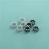 Plata de Ley S925 Xizang Cuentas Separadas Estrella de Cinco Puntas Corazón Cuentas Sueltas Anillo DIY Pulsera de Cuerda Tejida a Mano Accesorios con Cuentas