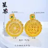 Collar Brújula de Ocho Tesoros con Filigrana Chapada en Oro de Alta Retención de Color, Cadena para Suéter de Mujer Brújula Ruyi Giratoria Venta al por Mayor