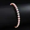 Pulsera de Tenis de Comercio Electrónico Transfronterizo Wish para Mujer Zirconia Oro Rosa Dorado Pulsera Completa de Diamantes Pulsera AliExpress 5650