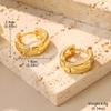 Aretes Niche Avanzados Geométricos Semicirculares con Hebilla para la Oreja Explosivos Simples Estilo Metal Lujo Ligero Diseño Versátil