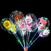 2025 novo balão de onda de celebridade da internet atacado barraca de mercado noturno balão transparente luminoso para empurrar brinquedos atacado