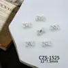 Laço de Liga com Strass para Unhas, Acessórios de Nail Art, Laços Prateados Brilhantes Versáteis para Unhas, Pequenos Acessórios DIY Usáveis