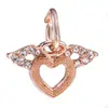 Comercio Electrónico Transfronterizo Oro Rosa Cuentas con Agujero Grande Cadena Accesorios Pulsera de Cuentas al por Mayor Cuentas Colgante de Corazón Venta al por Mayor en Stock